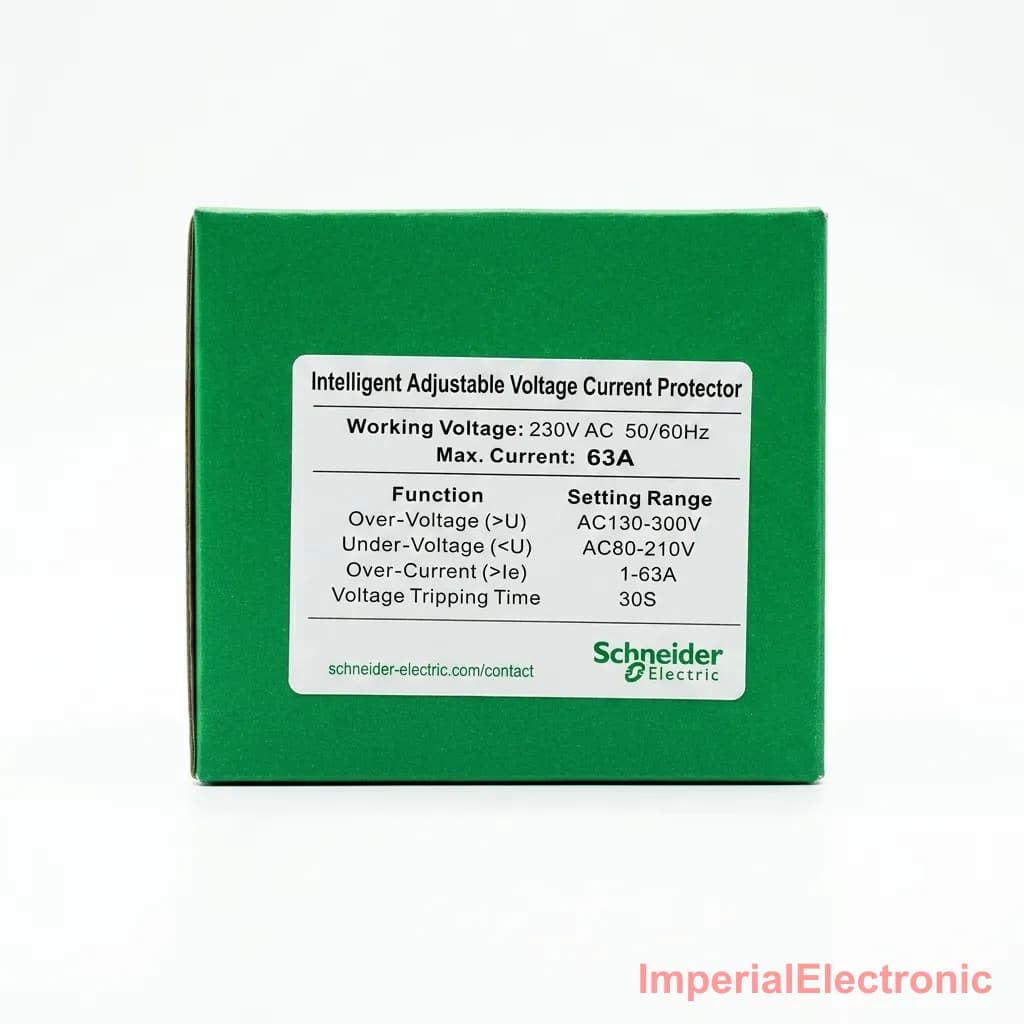 Schneider Adjustable Automatic Voltage and Ampere Protection Breaker 63A (AVP-63) — Schneider