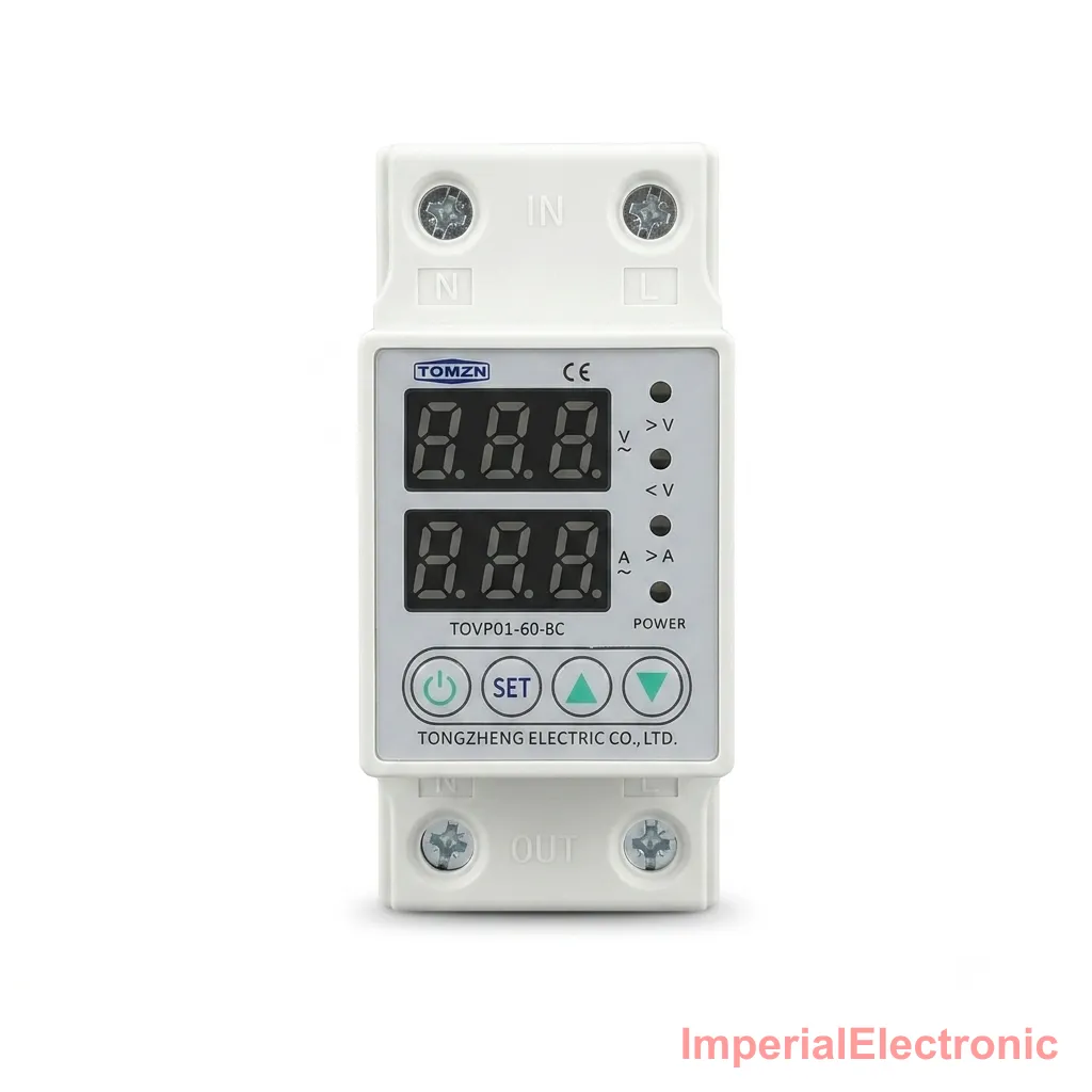 TOMZN Adjustable Voltage and Ampere Protection Breaker 63A (TOVPD1-60-EC) — TOMZN