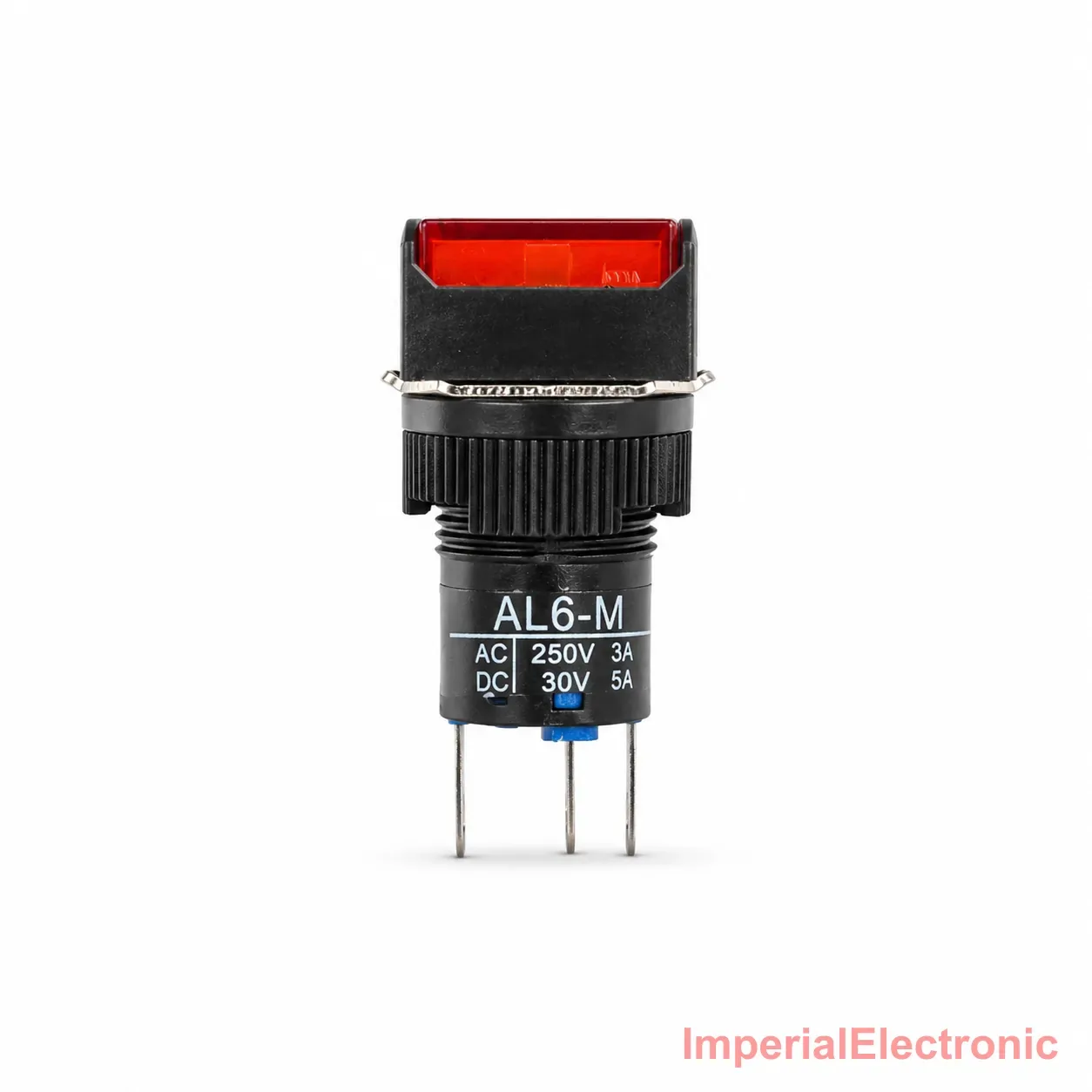 AL6-M 16mm Square Latching Push Button Switch (Illuminated, Plastic) — Generic
