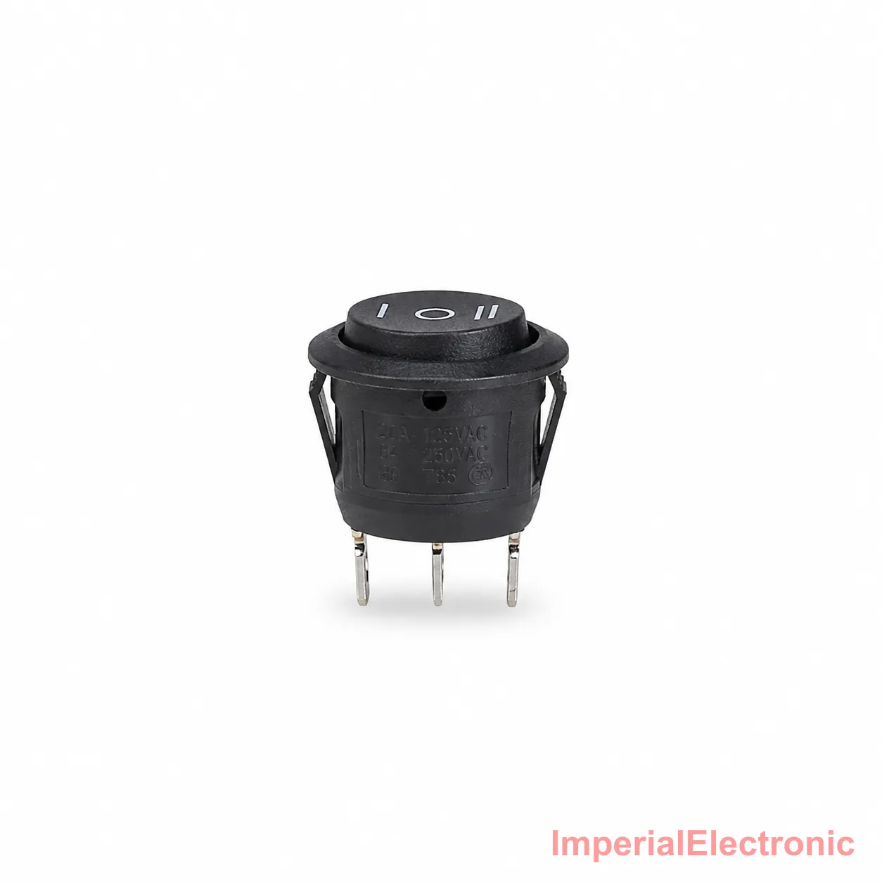 KCD-1 Round Rocker Switch 3-Pin On/Off/On Centre Off (SPDT) — Generic