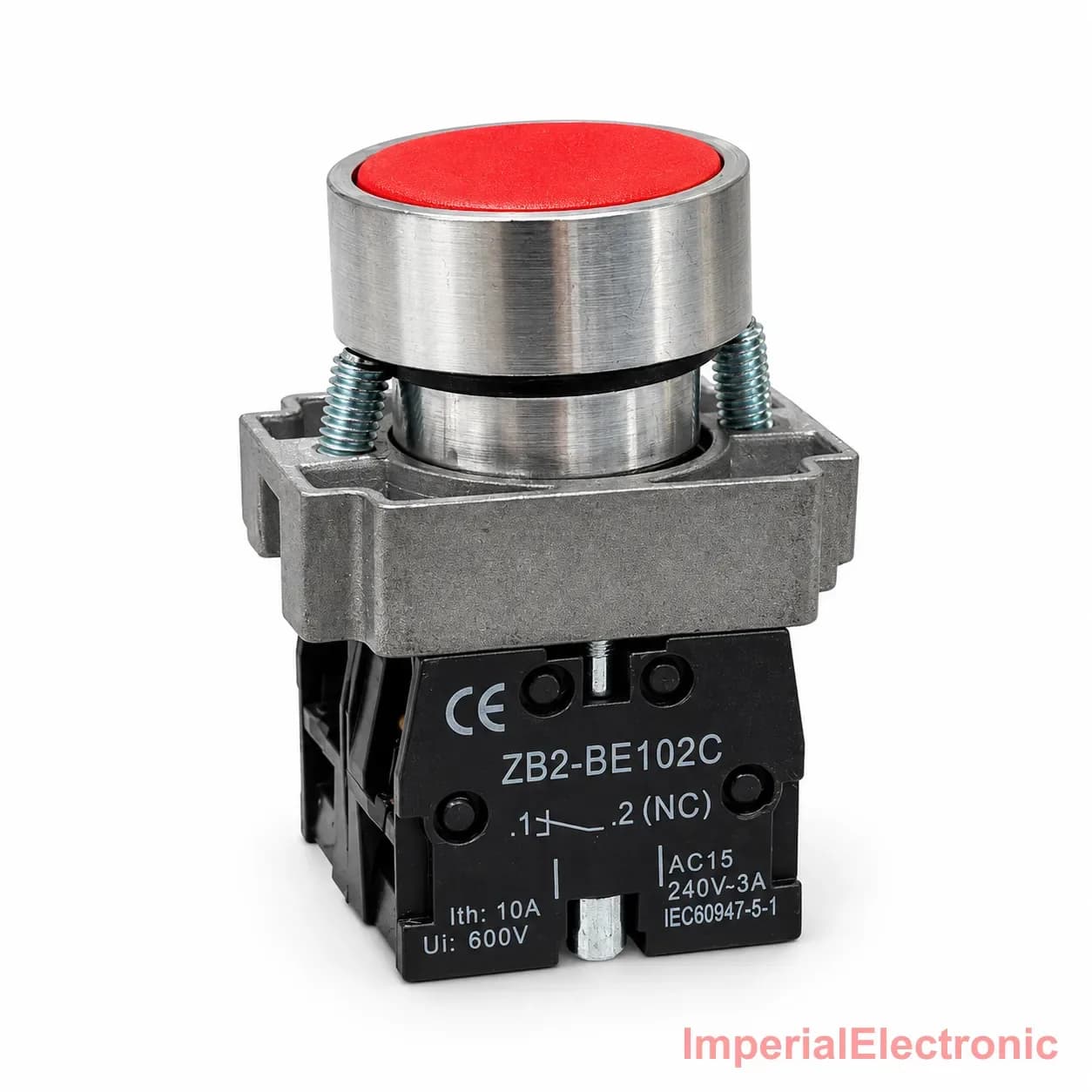 XB2-BA 22mm Momentary Metal Push Button Switch (Industrial Control Panel) — Generic