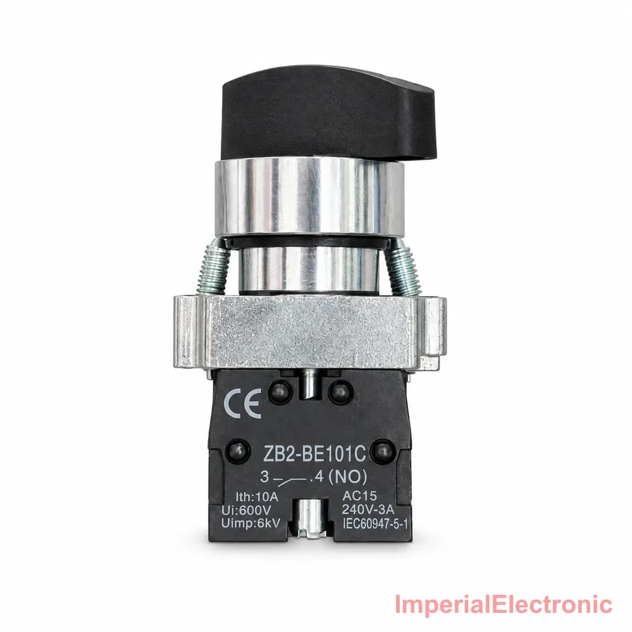 XB2-BJ-25 22mm Rotary Selector Switch (ON/OFF, 1-Step) — Generic