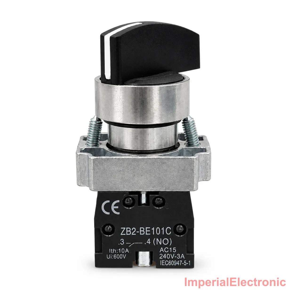 XB2-BJ-33 22mm Rotary Selector Switch (ON-OFF-ON, 2-Step) — Generic